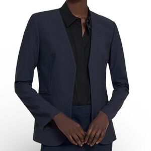 Theory Lindrayia Good Wool Blazer | Navy | Open Front | Workwear